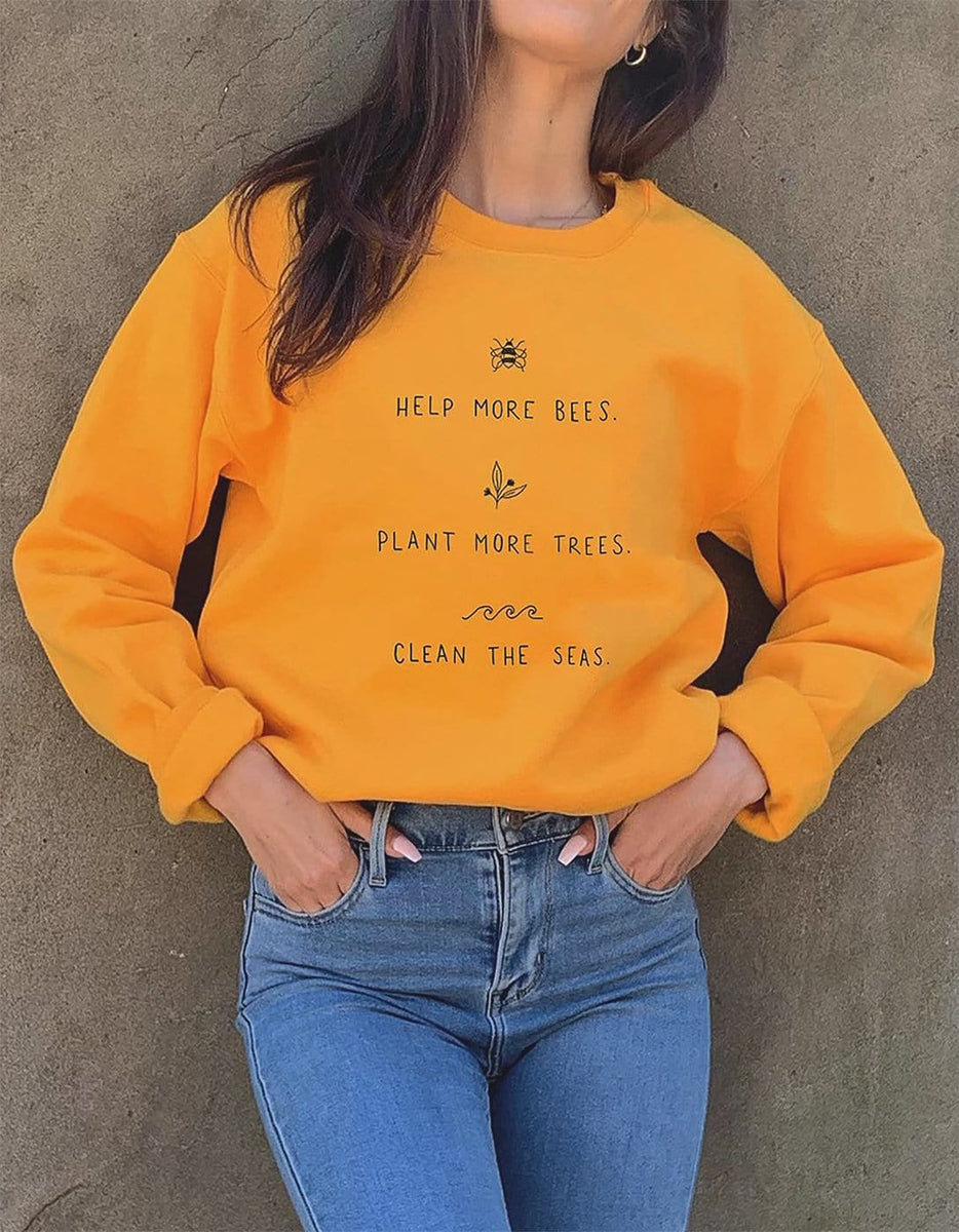 Help More Bees Plant More Trees Clean The Seas Shirt Help More Bees Plant More Trees Clean The Seas Shirt